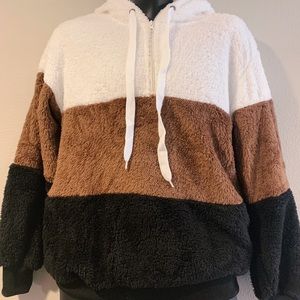 “Teddy bear” Sherpa zip up jacket.